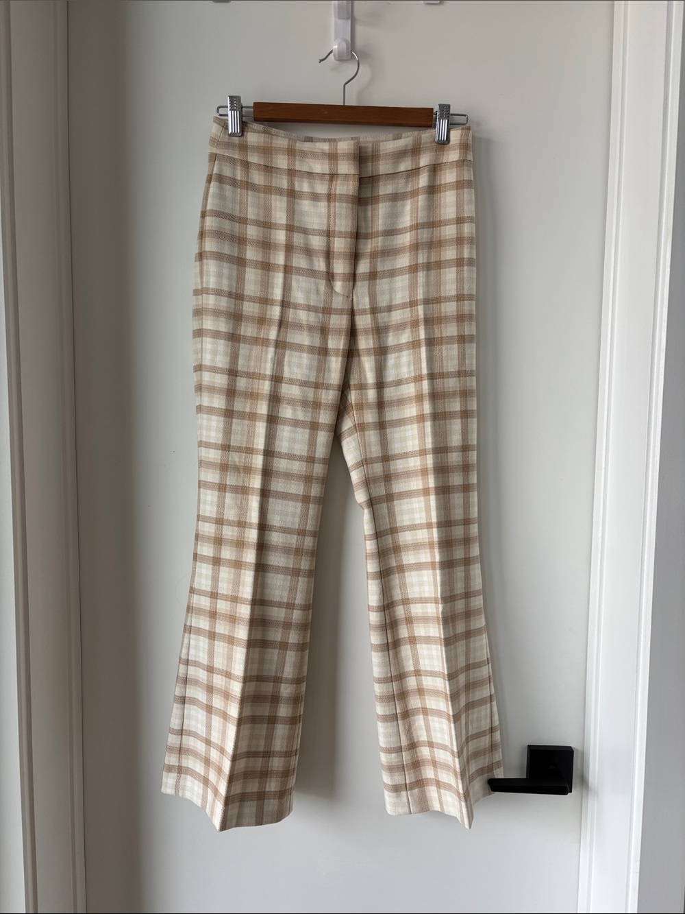 Wilfred Beige and Cream Plaid Tailored Pants